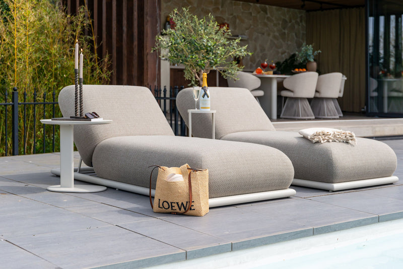 Outdoor Liege Sullivan Greige Alpine mit Aluminiumrahmen