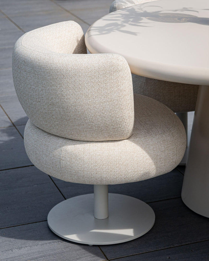 Outdoor Stuhl Mason beige alpine – drehbar, wetterfest, UV-beständig