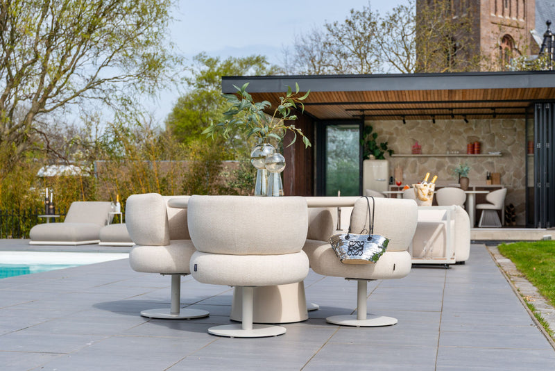 Outdoor Stuhl Mason beige alpine – drehbar, wetterfest, UV-beständig