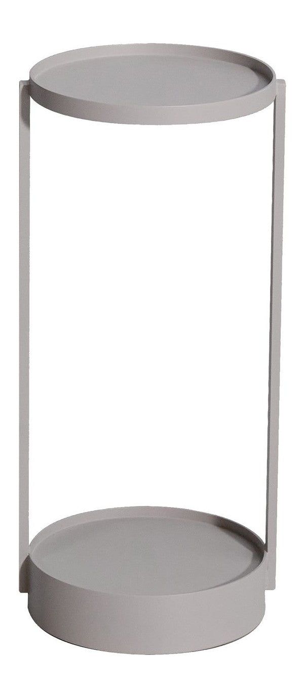 Outdoor Beistelltisch Reed – Aluminium & Stein, wetterfest, beige