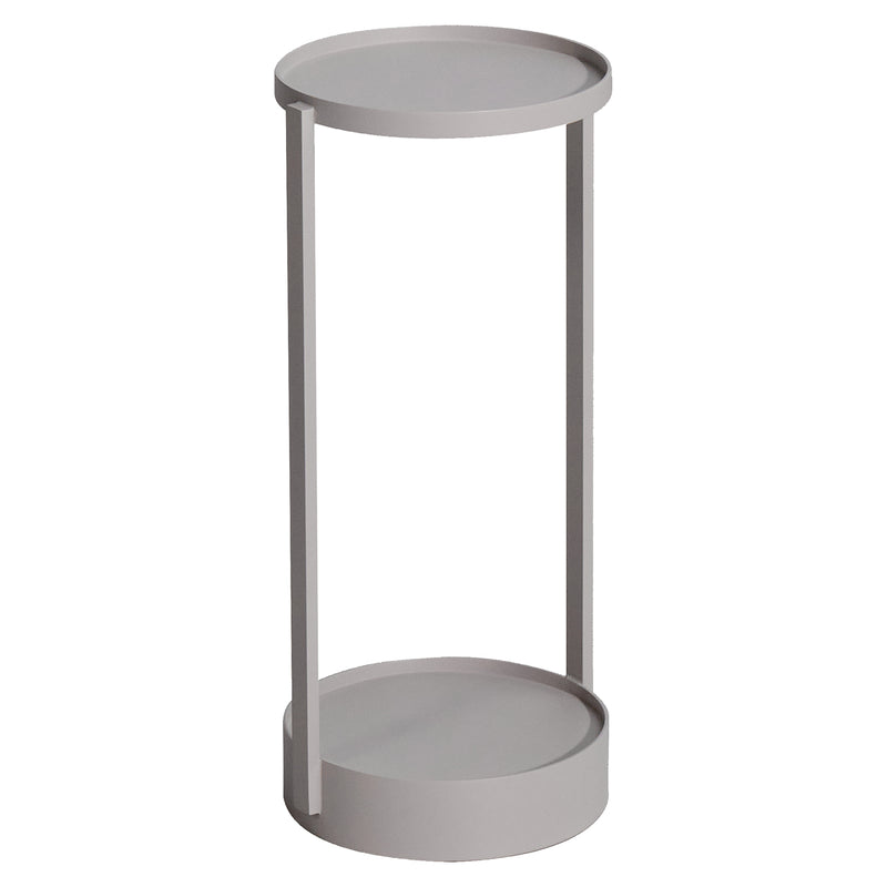 Outdoor Beistelltisch Reed – Aluminium & Stein, wetterfest, beige