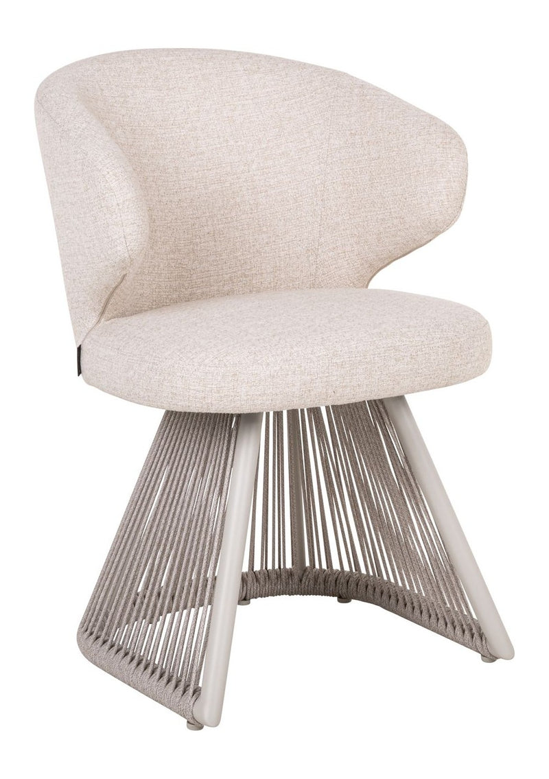 Outdoor Stuhl Nuba Beige Alpine – Richmond Gartenstuhl mit Geflecht