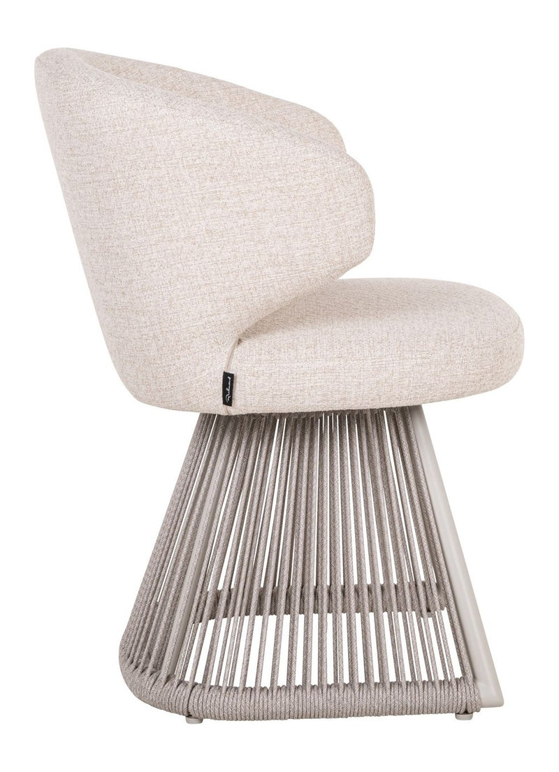 Outdoor Stuhl Nuba Beige Alpine – Richmond Gartenstuhl mit Geflecht