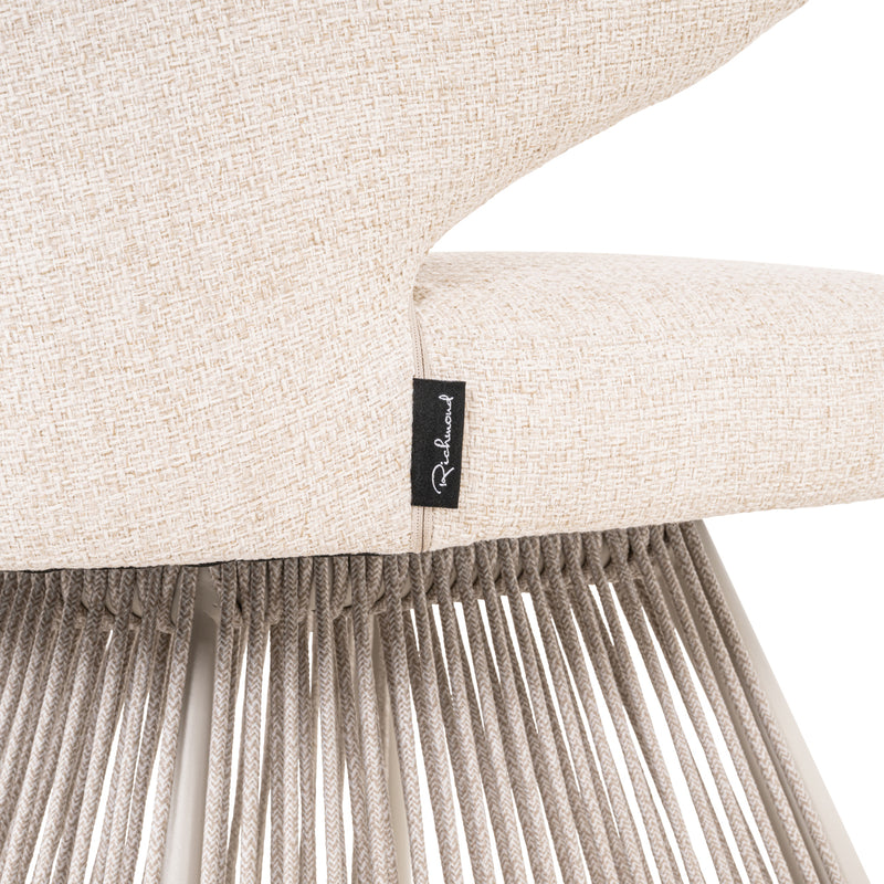 Outdoor Stuhl Nuba Beige Alpine – Richmond Gartenstuhl mit Geflecht