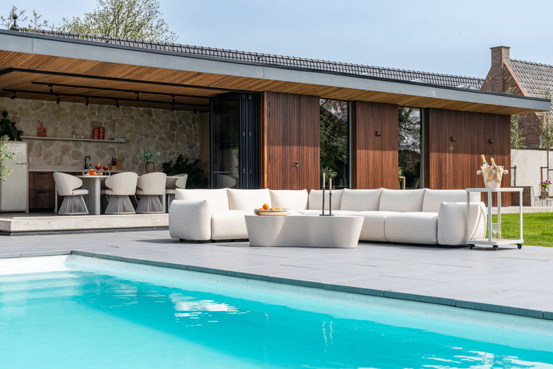 Garten Ecksofa Dawson beige alpine – wetterfest & komfortabel