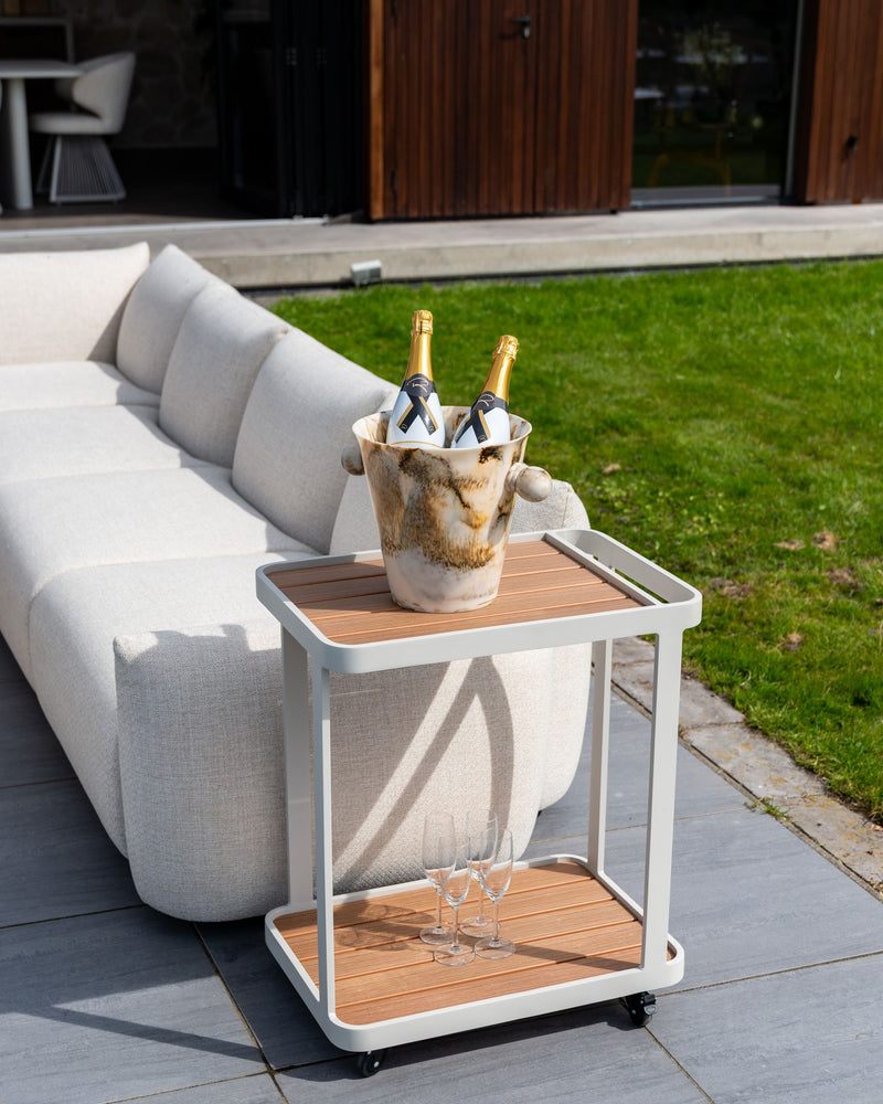 Garten Ecksofa Dawson beige alpine – wetterfest & komfortabel