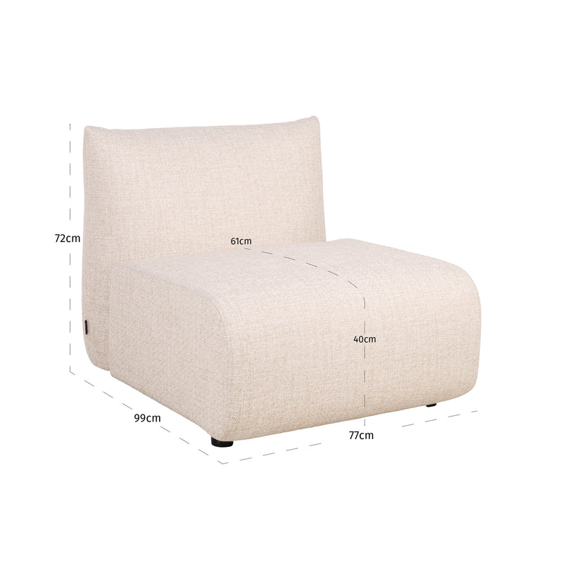 Garten Sofa Dawson Zusatzelement beige alpine – Outdoor Modul