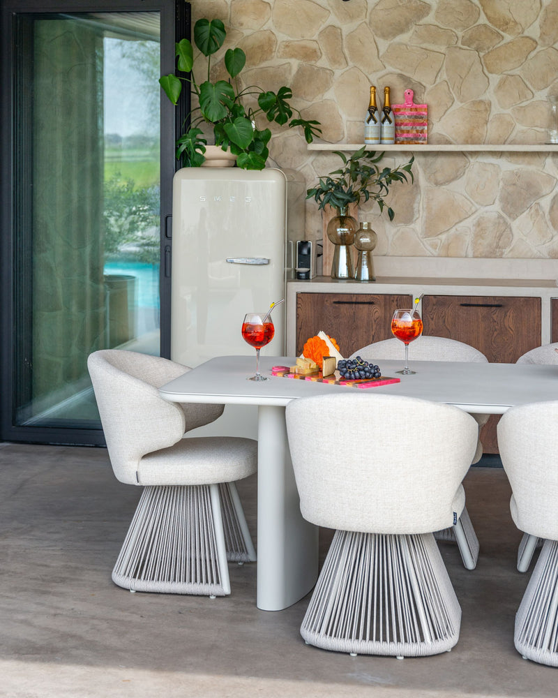 Richmond Outdoor Esstisch Senza 220 cm Aluminium Light Beige