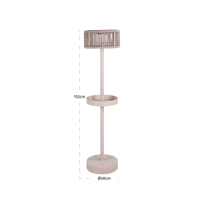 Richmond Garten Stehlampe Lunar mit Solarfunktion, beige, 152 cm