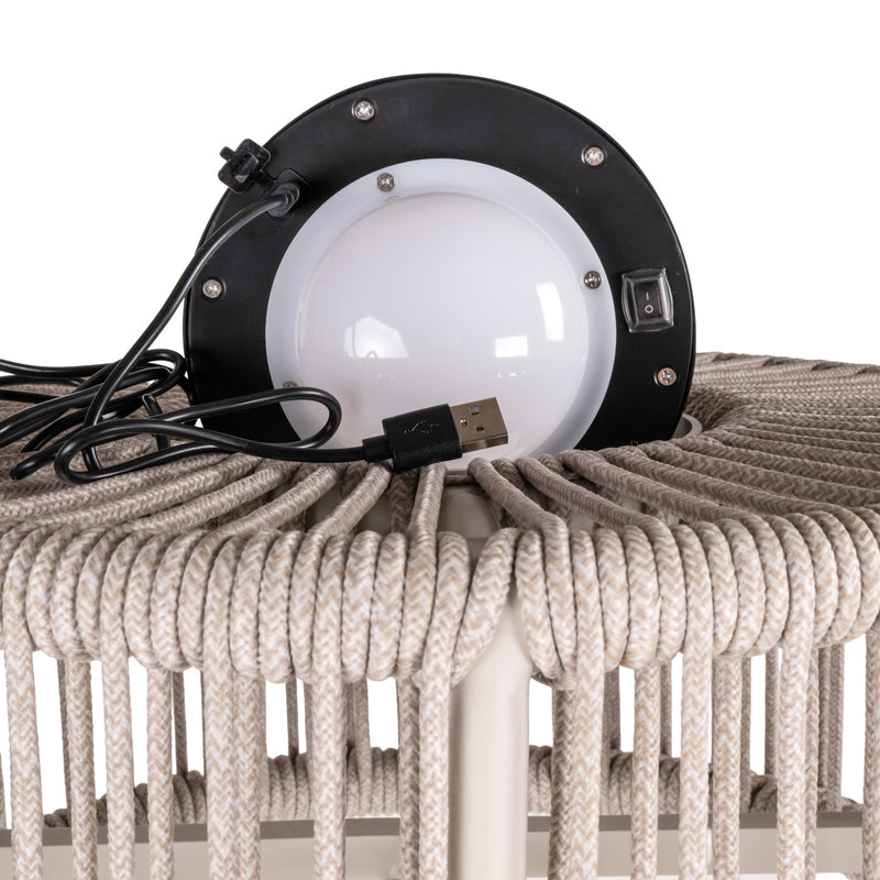 Richmond Garten Stehlampe Lunar mit Solarfunktion, beige, 152 cm