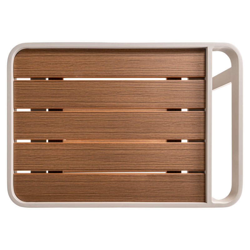 Garten Wagen Spritz beige – Servierwagen aus Aluminium für Terrasse