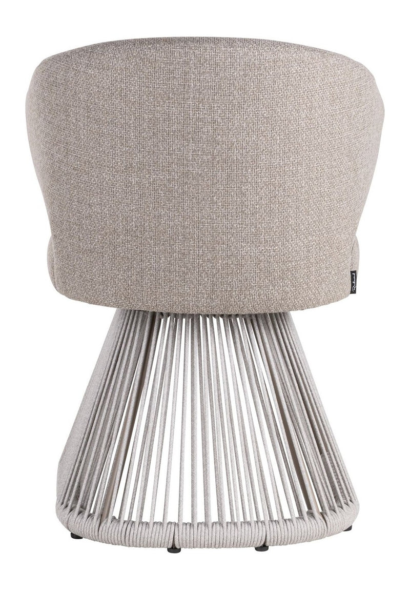 Outdoor Stuhl Nuba greige alpine mit Aluminiumgestell & Seilgeflecht