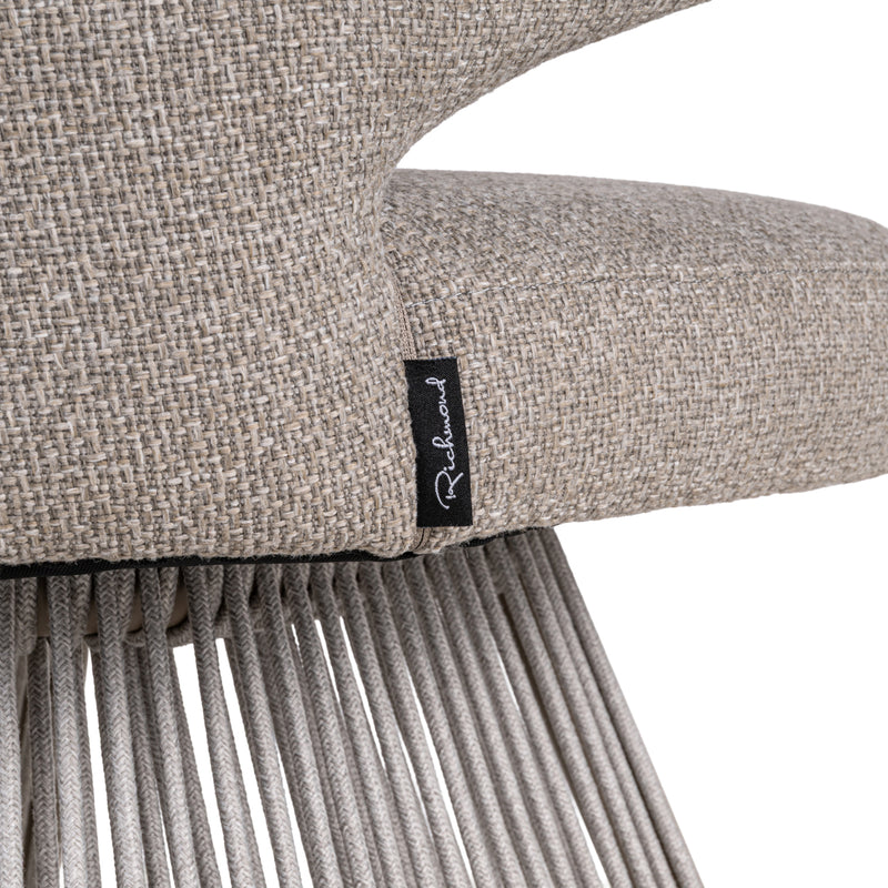 Outdoor Stuhl Nuba greige alpine mit Aluminiumgestell & Seilgeflecht