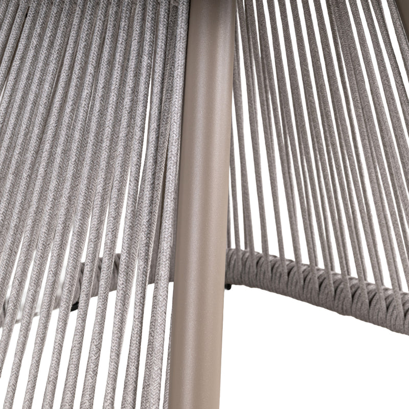 Outdoor Stuhl Nuba greige alpine mit Aluminiumgestell & Seilgeflecht