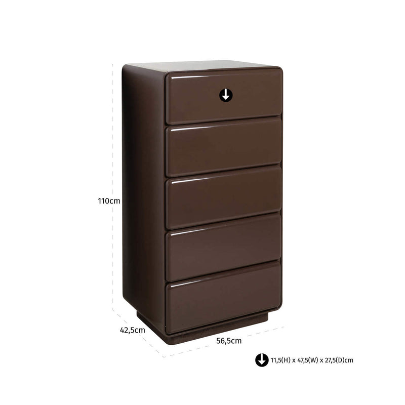 Schubladenschrank Lizzie Chestnut – Richmond Kommode aus MDF