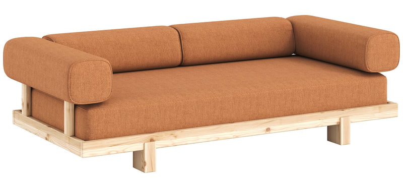 Schlafsofa STAY Sofa Bed mit Taschenfederkern Kiefer massiv unfinished