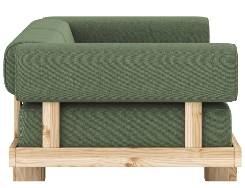 Schlafsofa STAY Sofa Bed mit Taschenfederkern Kiefer massiv unfinished
