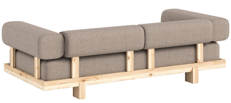 Schlafsofa STAY Sofa Bed mit Taschenfederkern Kiefer massiv unfinished
