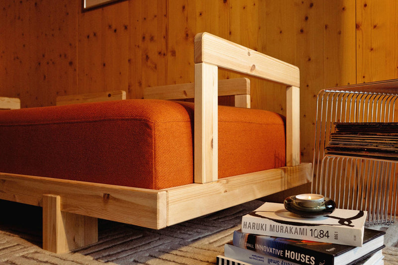 Schlafsofa STAY Sofa Bed mit Taschenfederkern Kiefer massiv unfinished