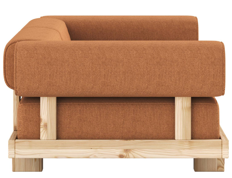 Schlafsofa STAY Sofa Bed mit Taschenfederkern Kiefer massiv unfinished