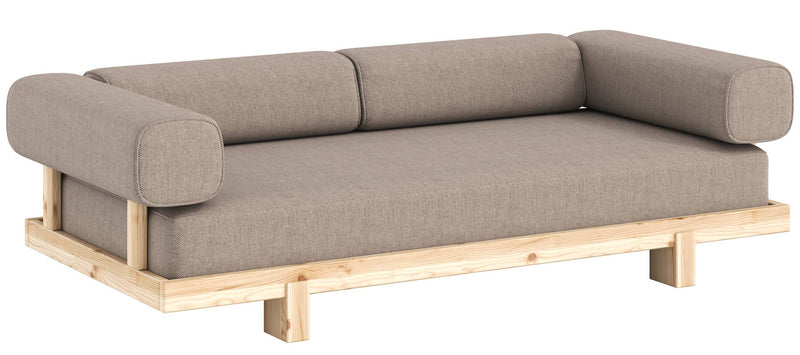 Schlafsofa STAY Sofa Bed mit Taschenfederkern Kiefer massiv unfinished