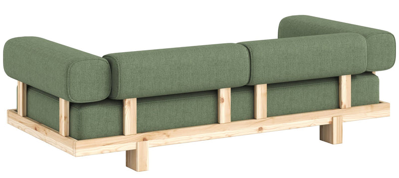 Schlafsofa STAY Sofa Bed mit Taschenfederkern Kiefer massiv unfinished