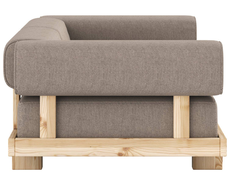 Schlafsofa STAY Sofa Bed mit Taschenfederkern Kiefer massiv unfinished