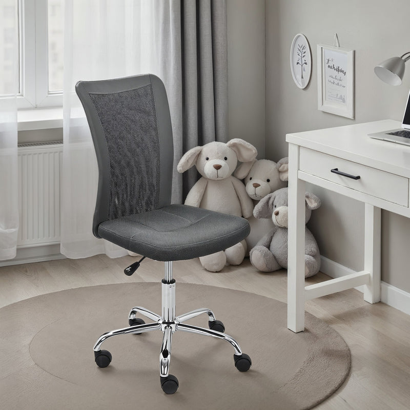 Kinderstuhl Bonnie Interlink in Grau, höhenverstellbar mit Mesh-Bezug