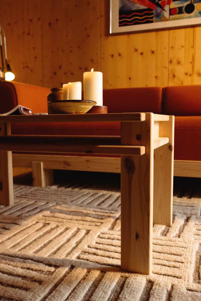 Couchtisch TUCK Coffee Table 80 x 50 cm Kiefer unbehandelt von Karup