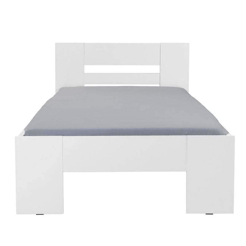 Einzelbett Annik 90x200 Weiß aus MDF für Schlaf- & Kinderzimmer