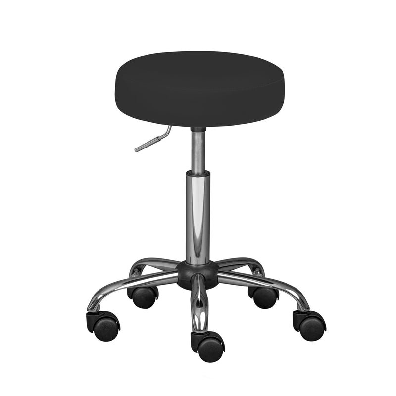 Drehhocker Asra Schwarz mit Gaslift, höhenverstellbar für Büro