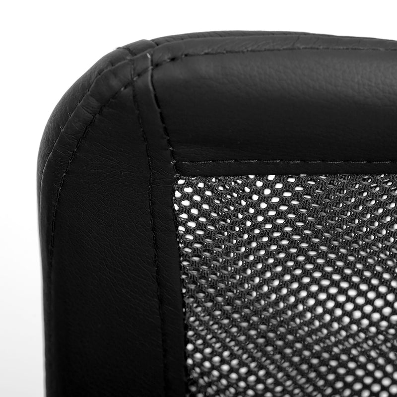 Kinderdrehstuhl Bonnie Schwarz mit Mesh-Rücken und Metallfußkreuz