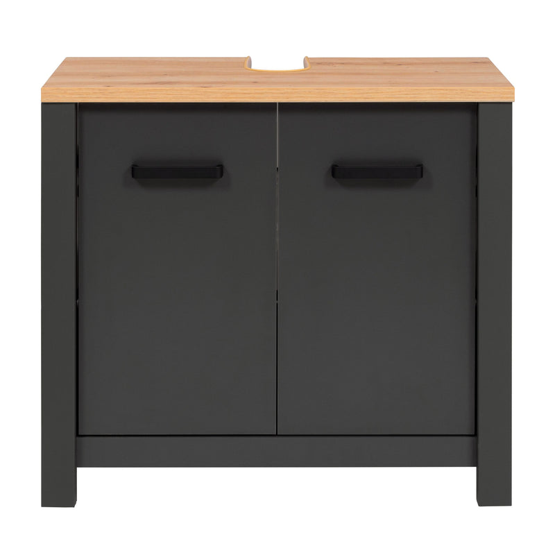 Waschbeckenunterschrank Veneto in Anthrazit mit Artisan Eiche Optik