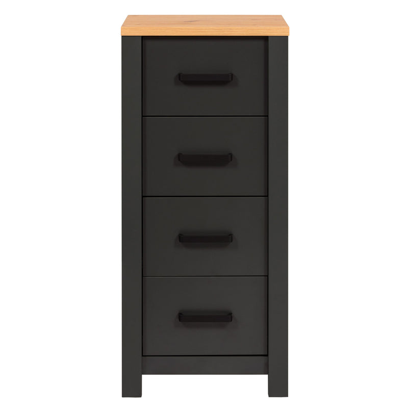 Badschrank Veneto Midischrank Anthrazit mit Artisan Eiche Optik