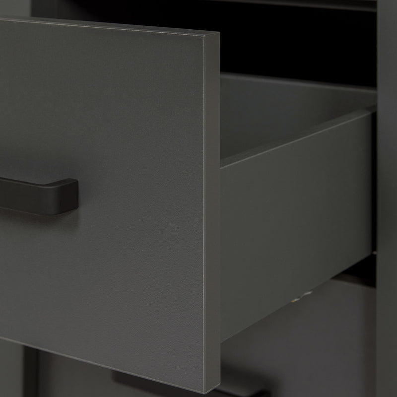 Badschrank Veneto Midischrank Anthrazit mit Artisan Eiche Optik