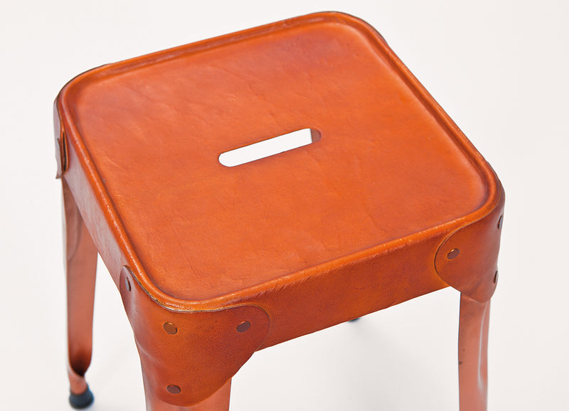 Hocker Reema im 4er-Set, Vintage-Design aus Metall in Kupfer
