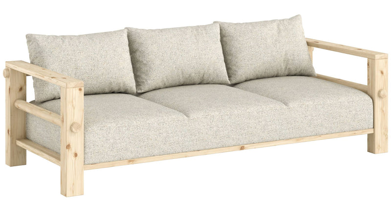 Schlafsofa BARE Sofa Bed mit Taschenfederkern Kiefer massiv unfinished