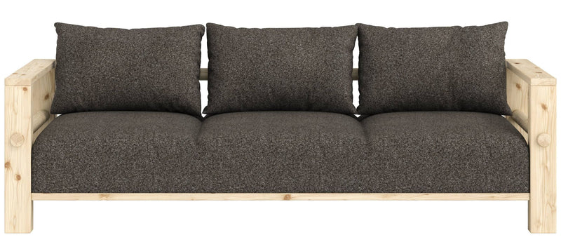 Schlafsofa BARE Sofa Bed mit Taschenfederkern Kiefer massiv unfinished