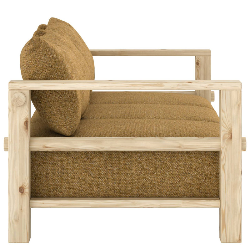 Schlafsofa BARE Sofa Bed mit Taschenfederkern Kiefer massiv unfinished