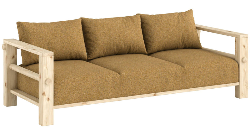 Schlafsofa BARE Sofa Bed mit Taschenfederkern Kiefer massiv unfinished