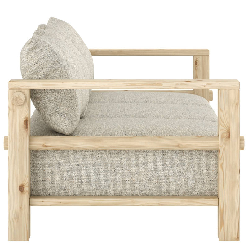Schlafsofa BARE Sofa Bed mit Taschenfederkern Kiefer massiv unfinished