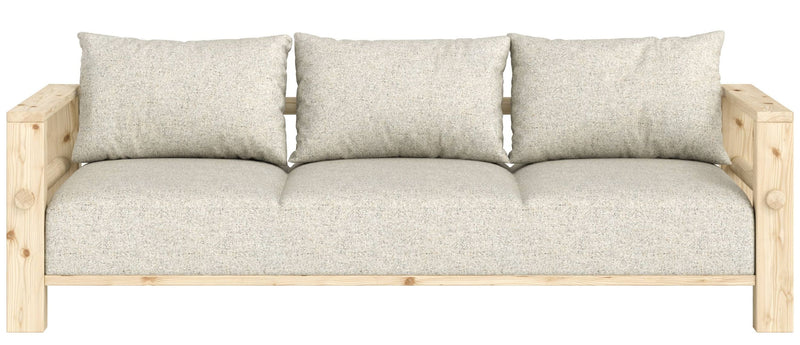 Schlafsofa BARE Sofa Bed mit Taschenfederkern Kiefer massiv unfinished