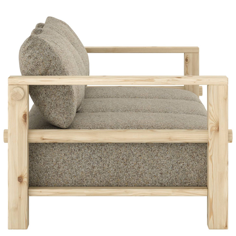 Schlafsofa BARE Sofa Bed mit Taschenfederkern Kiefer massiv unfinished