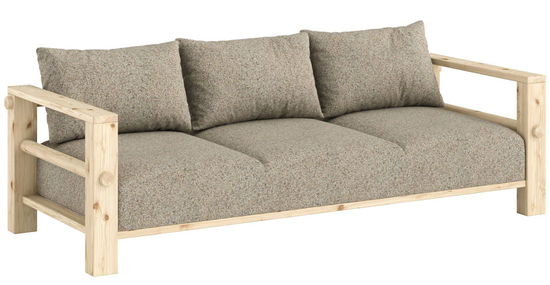 Schlafsofa BARE Sofa Bed mit Taschenfederkern Kiefer massiv unfinished