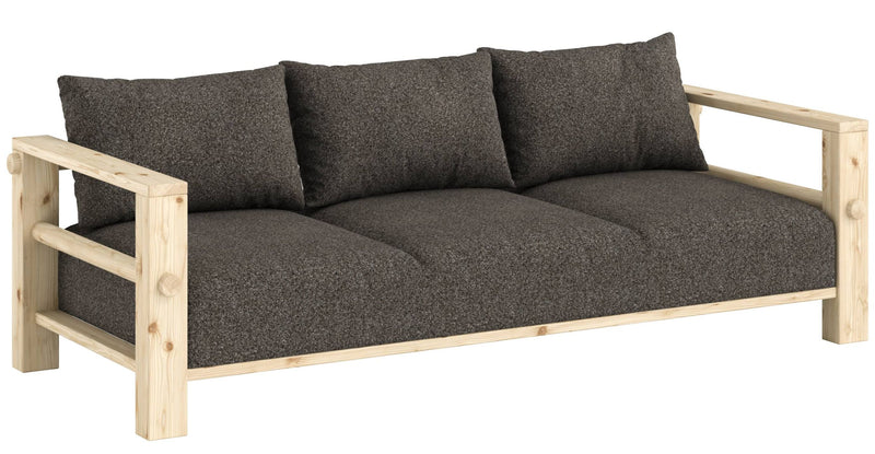 Schlafsofa BARE Sofa Bed mit Taschenfederkern Kiefer massiv unfinished