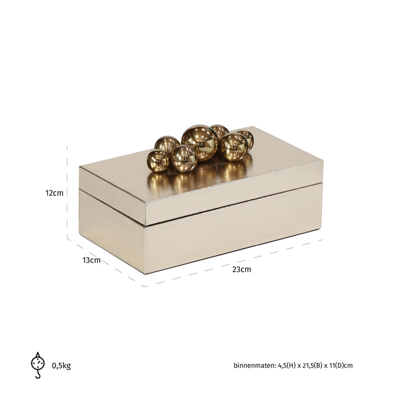 Richmond Aufbewahrungsbox Norah gold – Vintage-Design aus Eisen