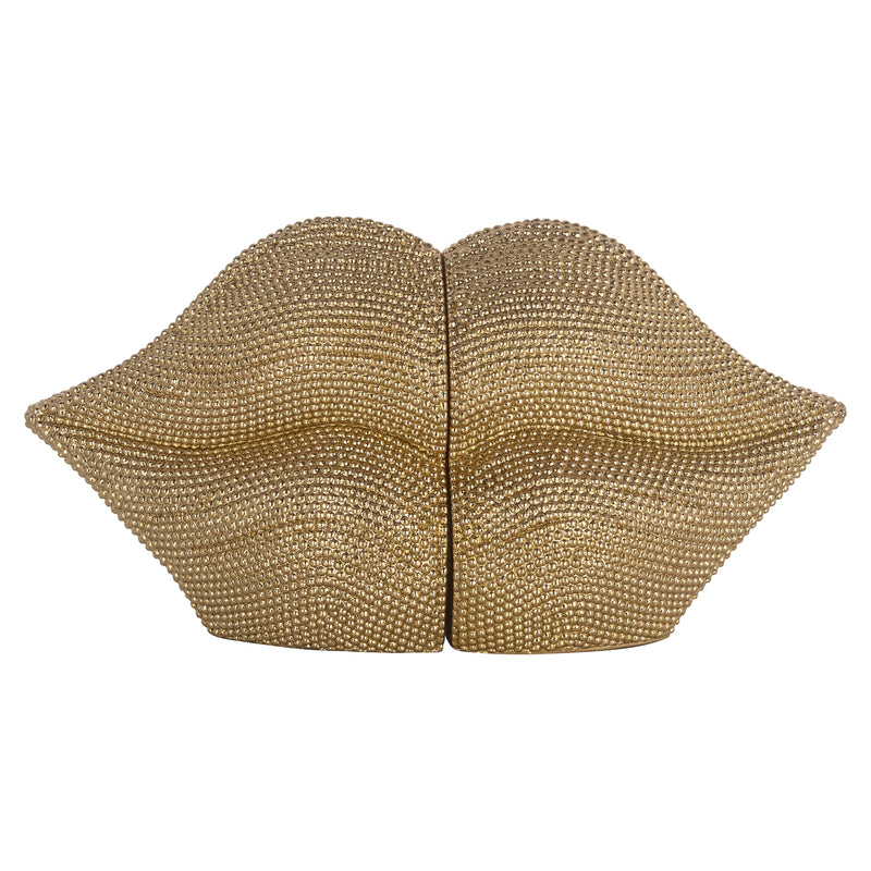 Richmond Buchständer Kiss gold – dekoratives Polyresin-Accessoire