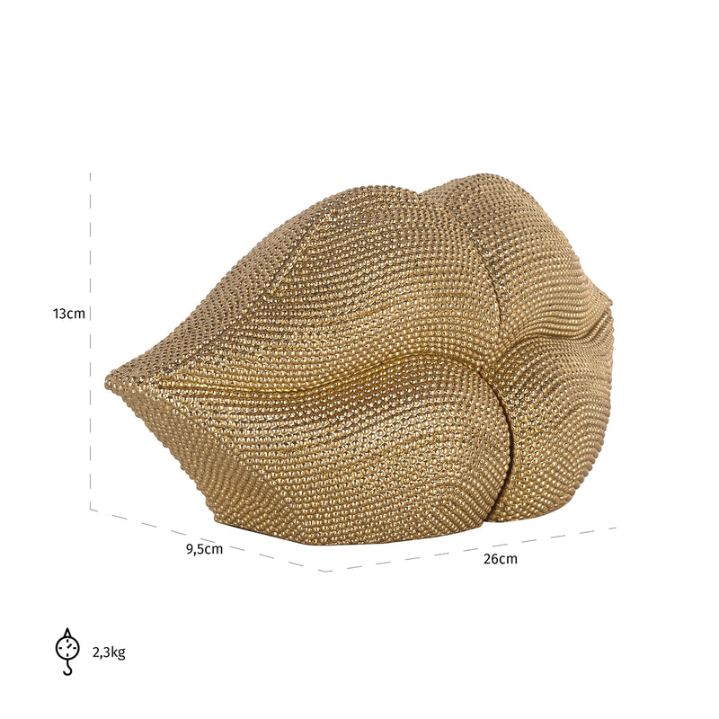 Richmond Buchständer Kiss gold – dekoratives Polyresin-Accessoire