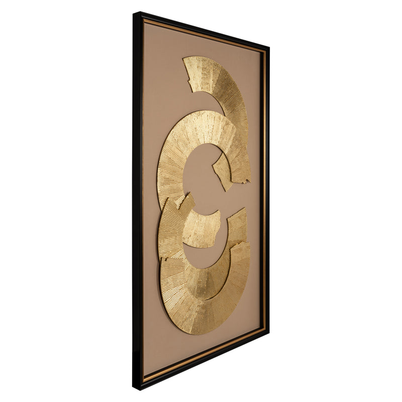 Richmond Wandkunst Eden black/gold – abstraktes Wandbild 145 cm
