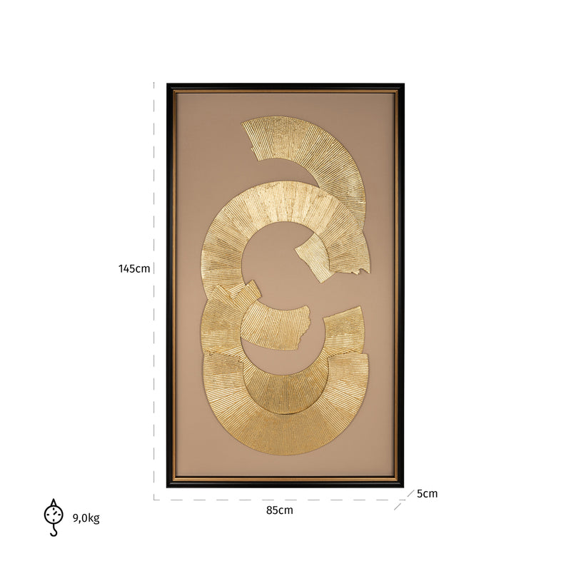 Richmond Wandkunst Eden black/gold – abstraktes Wandbild 145 cm